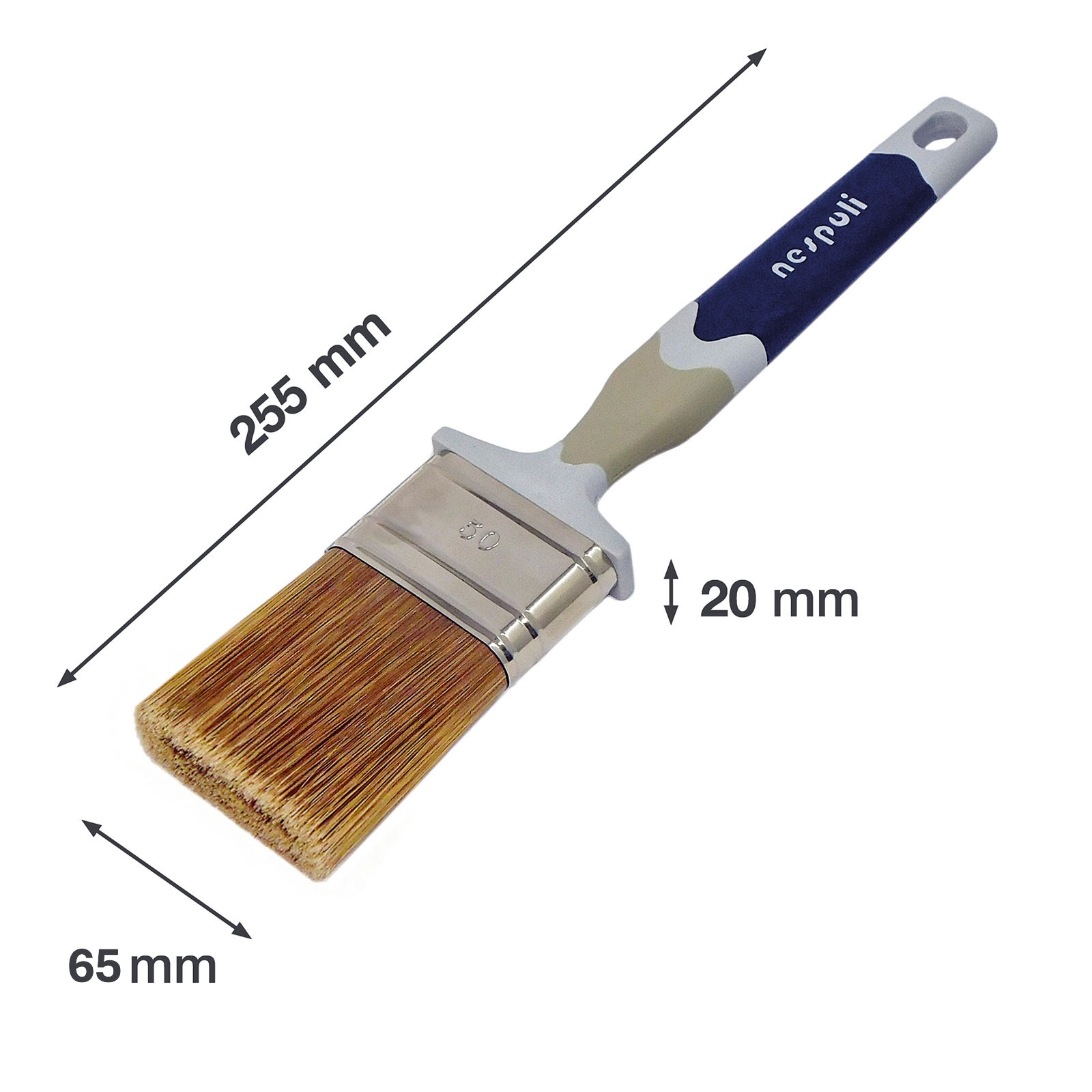 SOFT TOUCH LEGNO NESPOLI PENNELLO PIATTO SOFTTOUCH LEGNO 65