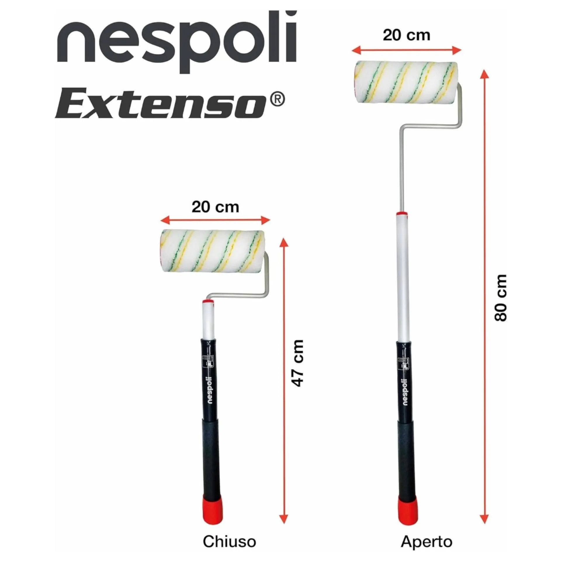 EXTENSO C/RULLO UNIVERSALE 18cm