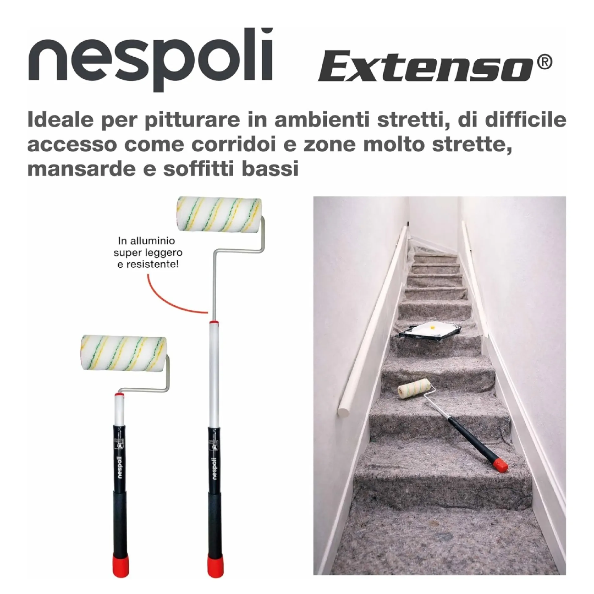 EXTENSO C/RULLO UNIVERSALE 18cm