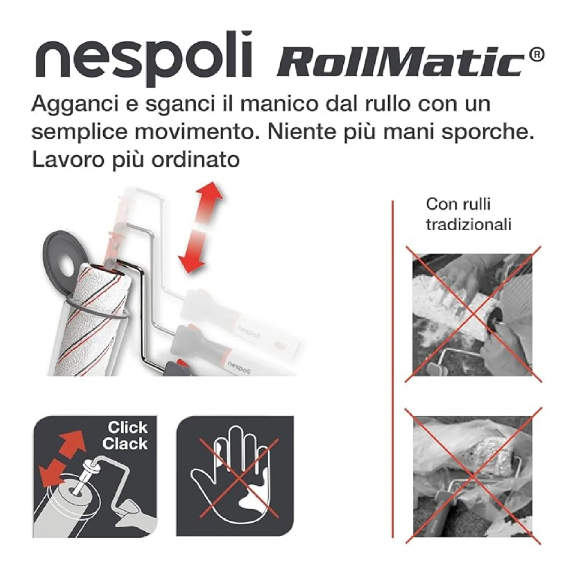 ROLLMATIC TEFLON SOFT TOUCH SUPERFICI RUVIDE